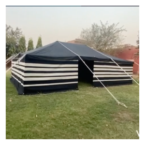 BLACK & WHITE STRIPE TENT